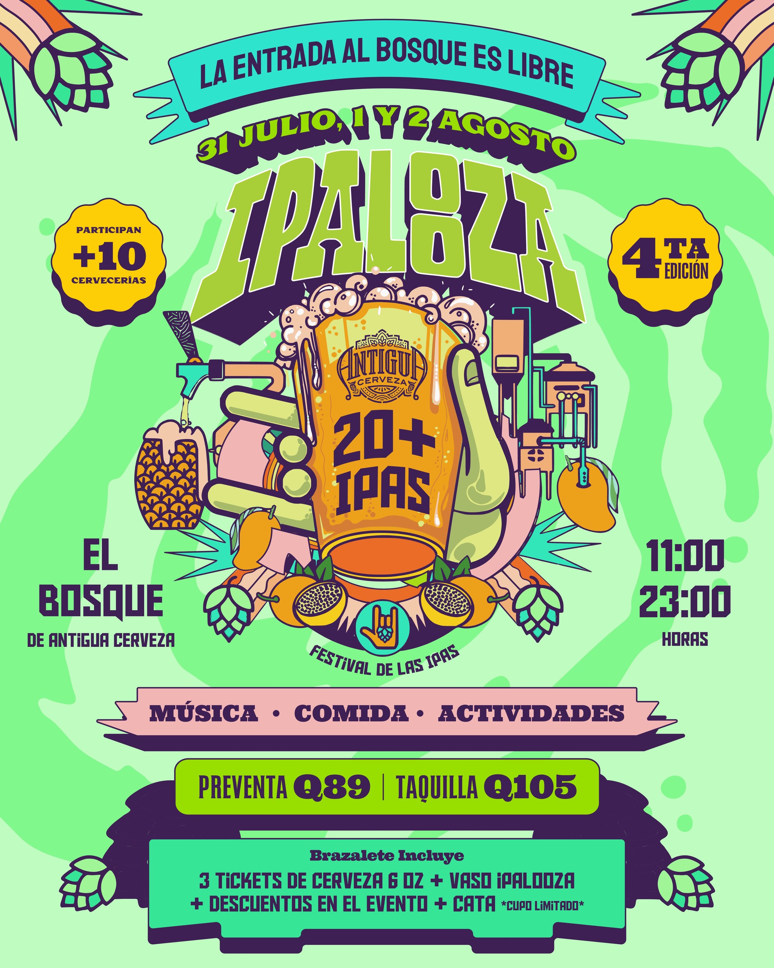 🔥 La preventa de Ipalooza 2026 ya est&aacute; disponible🔥

Termin&oacute; la espera para el festival m&aacute;s lupulado del a&ntilde;o con +20 IPAs y 10 cervecer&iacute;as presentes. 🍺

Asegura tu brazalete y prep&aacute;rate para vivir tres d&ia