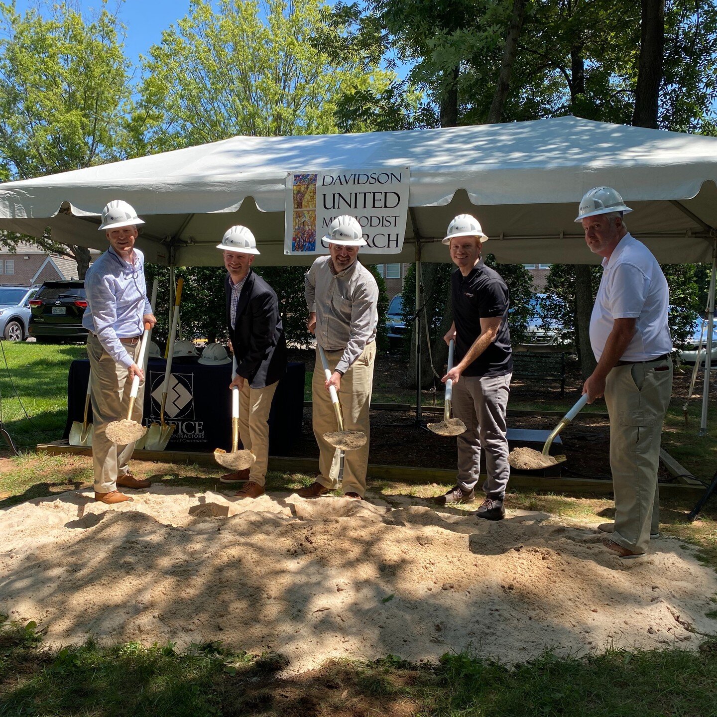 Over the weekend we were happy to attend the groundbreaking for Davidson United Methodist Church. The project includes a new 9,600 sf two-story building for their music and children's ministries, and renovation of their lobby. We are very glad to be 