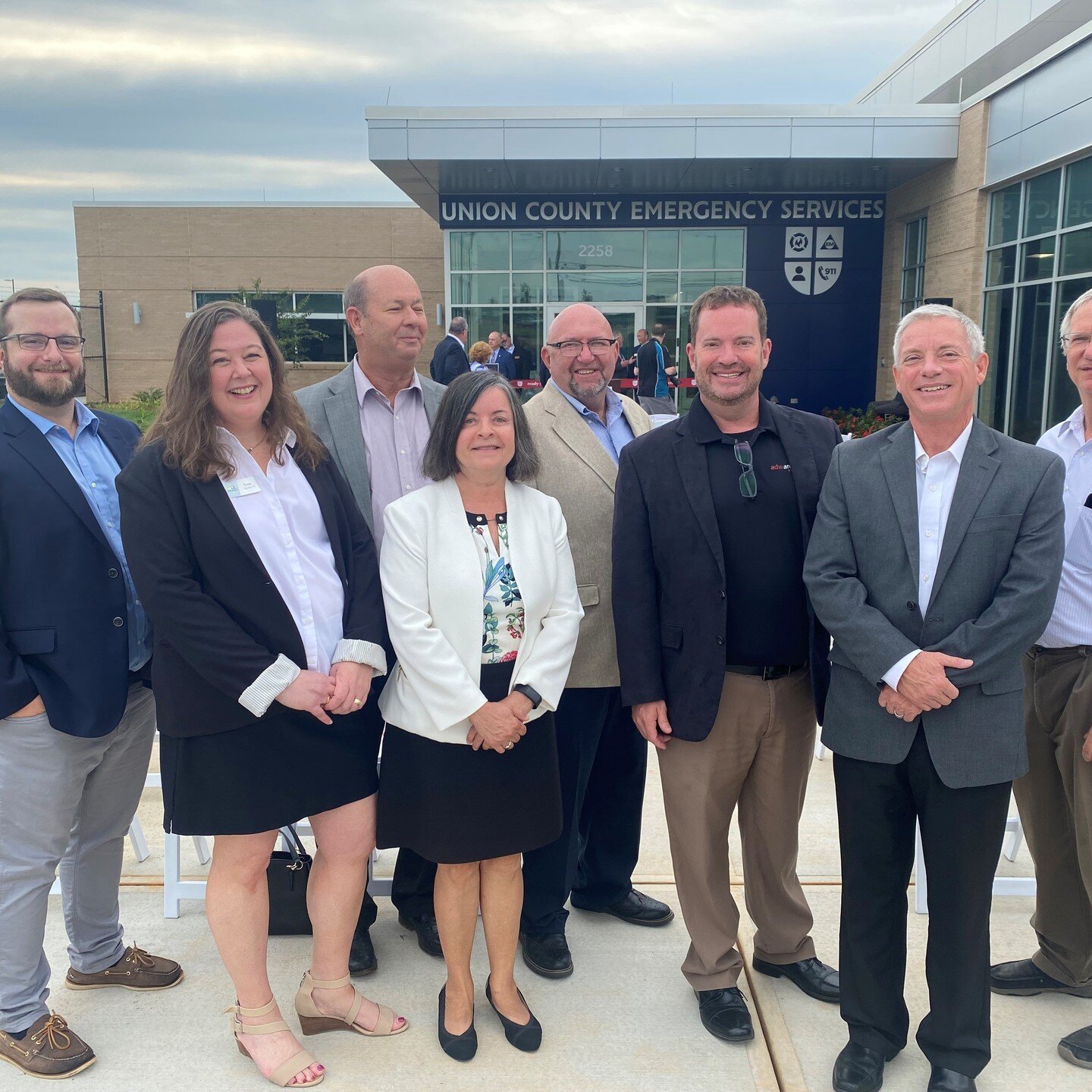 Our team was very pleased to attend yesterday's ribbon cutting ceremony for Union County's new emergency services complex. Partnering with @architectsdesigngroup, we worked on the design of the new one-story 24,000 sf facility. Space inside includes 