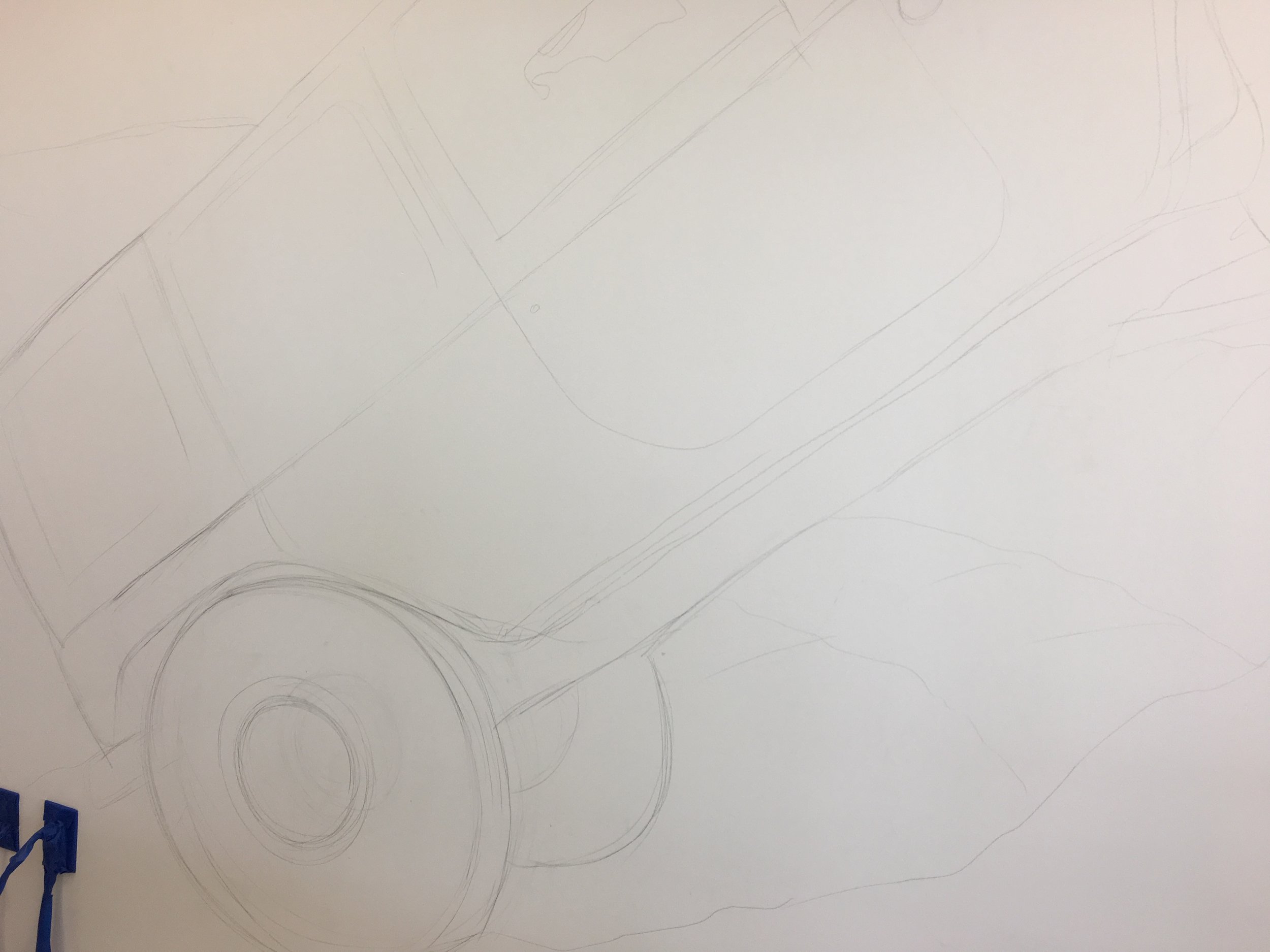 Penciling in the image.