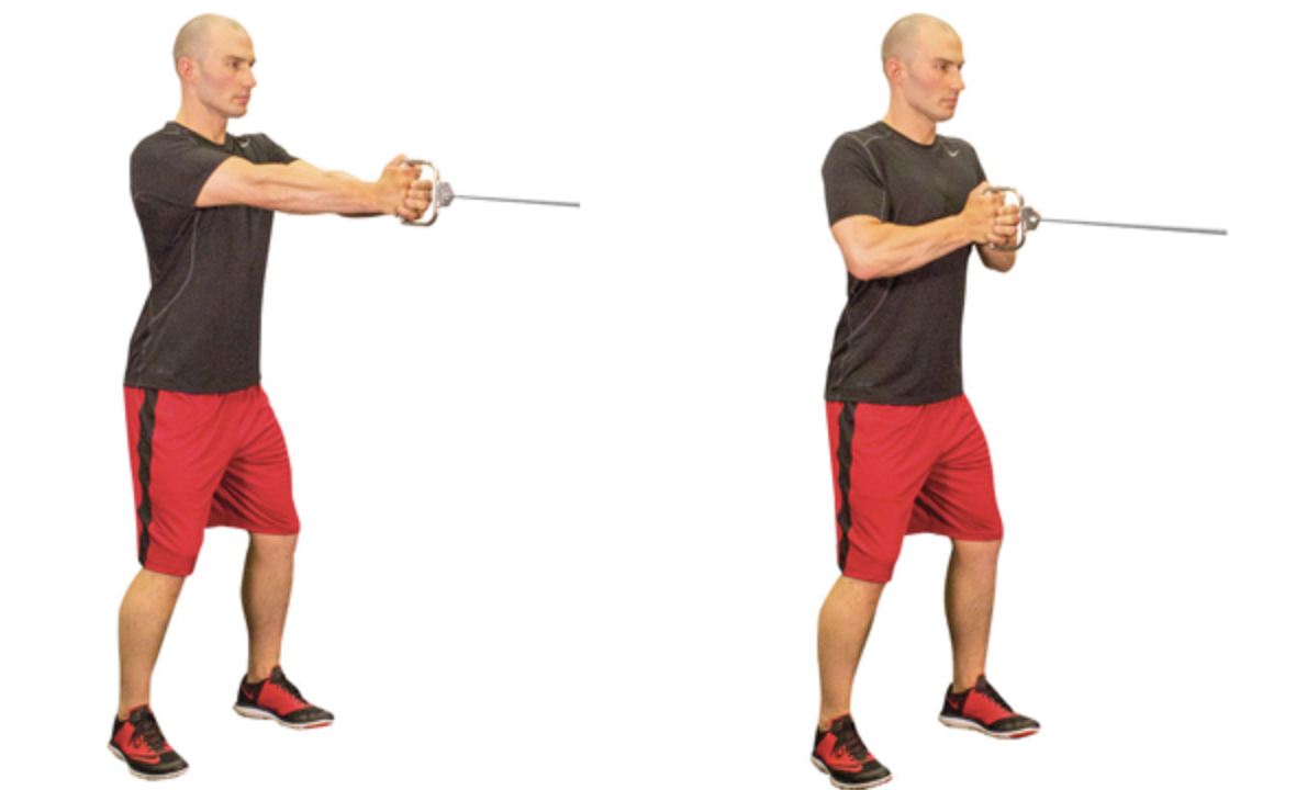 The Pallof Press trains the core musculature’s function of ‘anti rotation’.