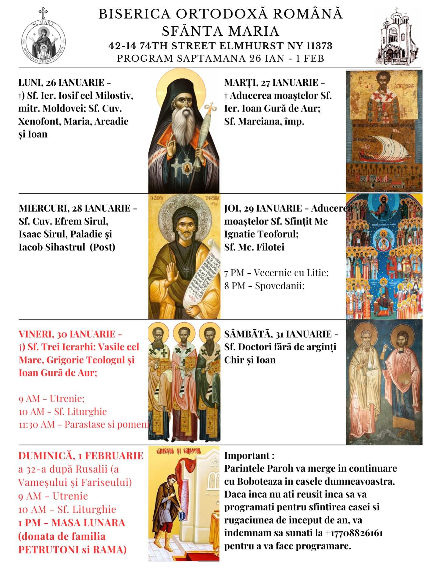 ❄️ Even though the weather outside is cold, we welcome you to warm yourself by attending the Holy Services this week. God bless you all!