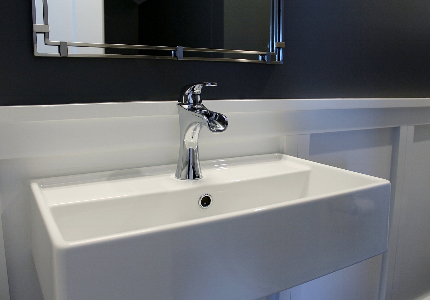 Contemporary wall mount sink