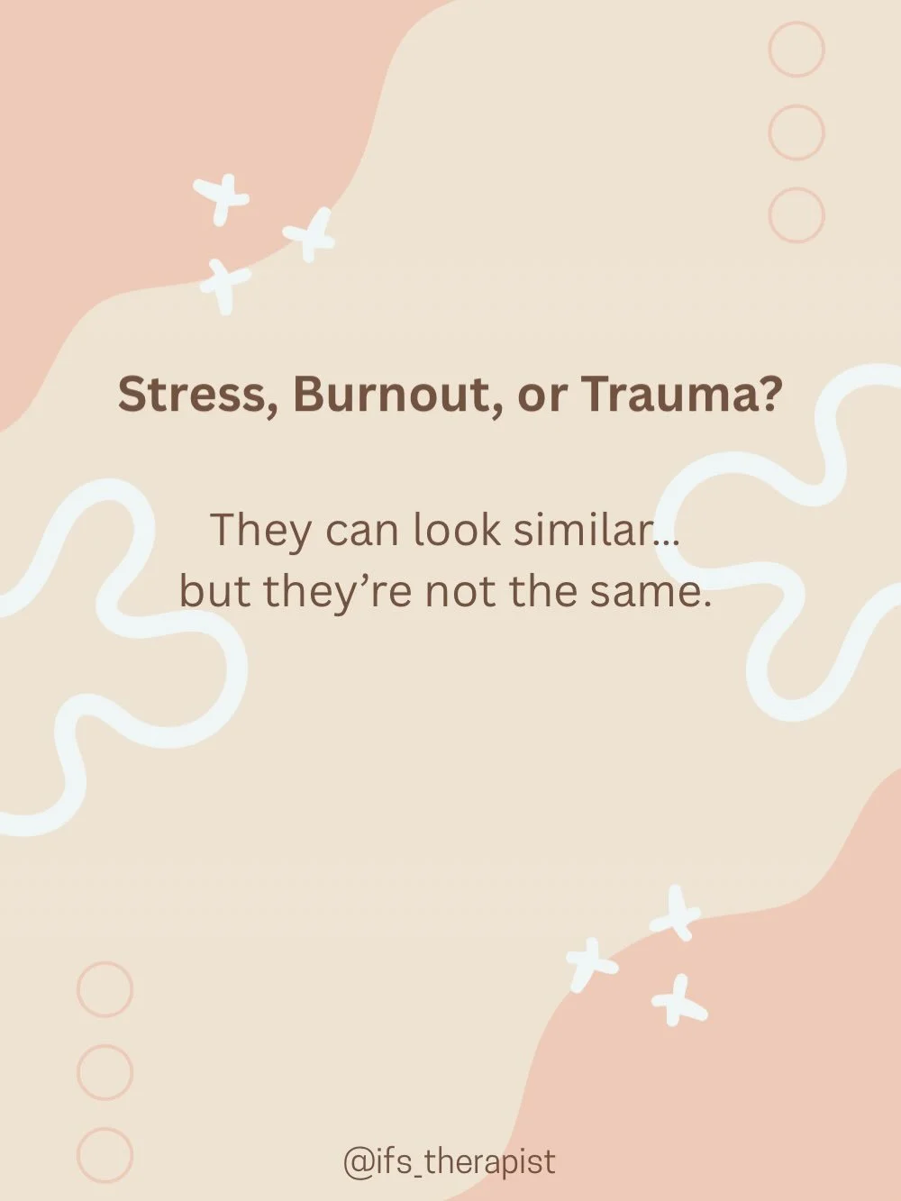 We often use the words stress, burnout, and trauma interchangeably but they aren&rsquo;t the same, and understanding the difference can change how we respond to ourselves.

Stress is often a sign that your system is carrying too much.

Burnout is wha