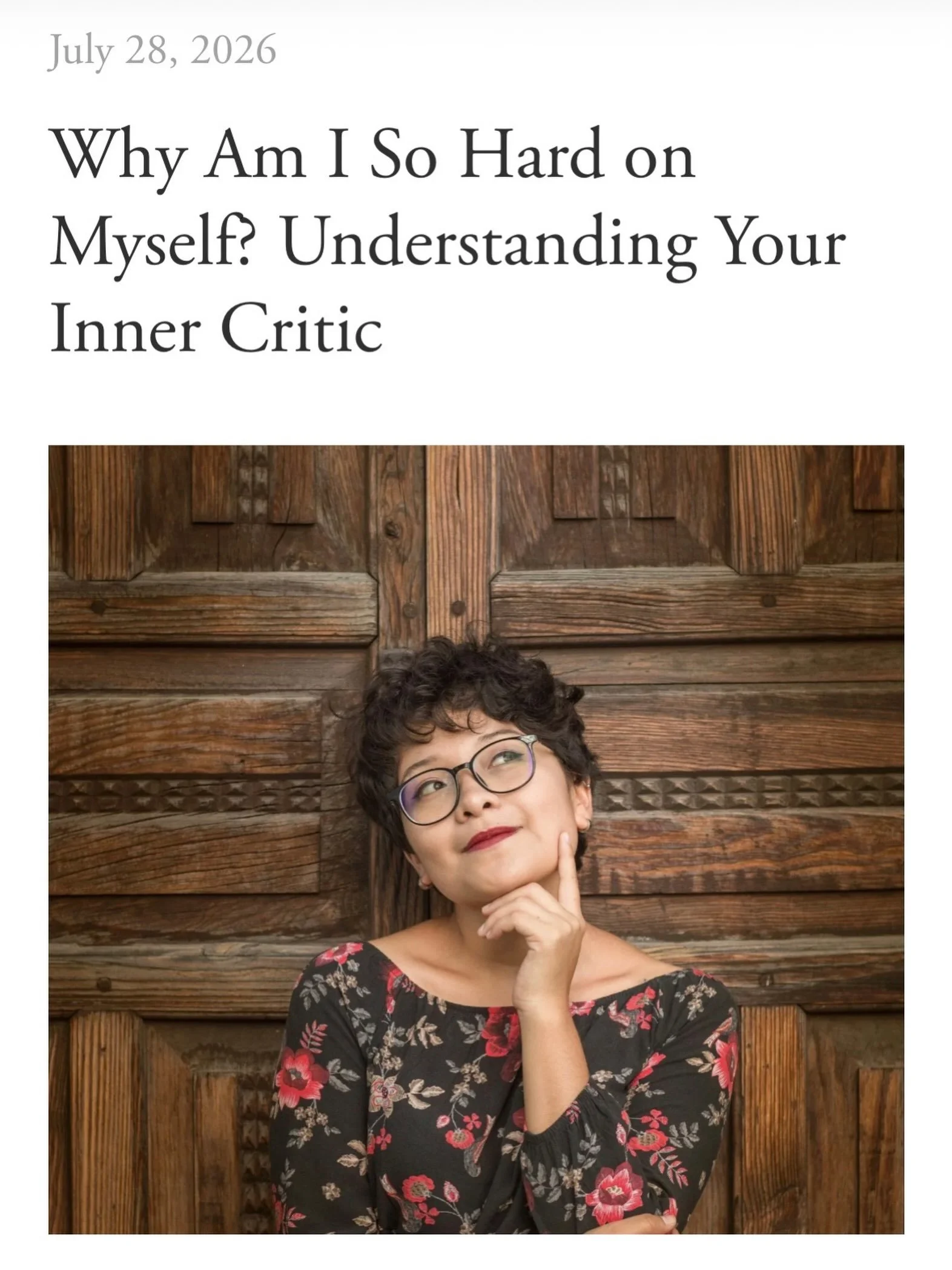 Sometimes the person we&rsquo;re hardest on is ourselves.

If you&rsquo;ve ever felt like your inner voice is constantly pointing out what you did wrong, telling you to do more, or making you feel like you&rsquo;re never enough, you&rsquo;re not alon