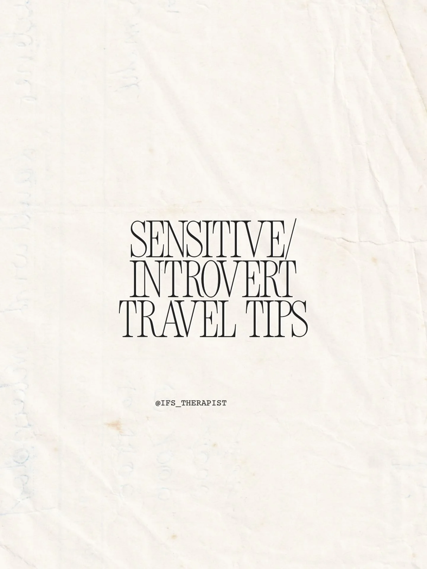 I&rsquo;m going to be travelling soon and it made me think about how to do trips well as a sensitive introvert. Some tips I use:
1) book a lot of downtime. Trips can come with a lot of pressure to do and see everything. That can be great but as a sen