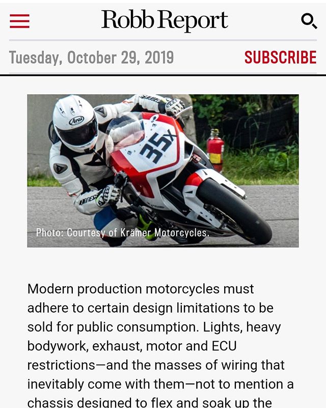 Have you seen the latest on @robbreport? 
https://robbreport.com/motors/motorcycles/kramer-hkr-evo2-r-motorcycle-2874734/
&bull;
#kr&auml;mermotorcycles #hkrevo2 #kramermotorcyclesusa #kramermotorcycles #roadracing #raceready #racebike #robbreport