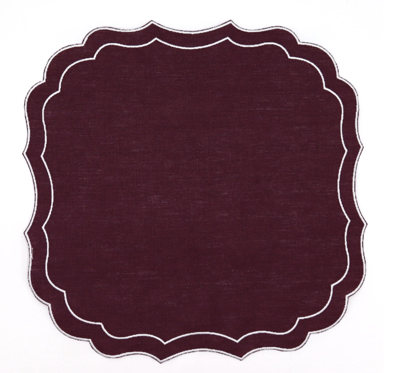 Rebecca Udall Stella Waxed Linen Placemats, Burgundy