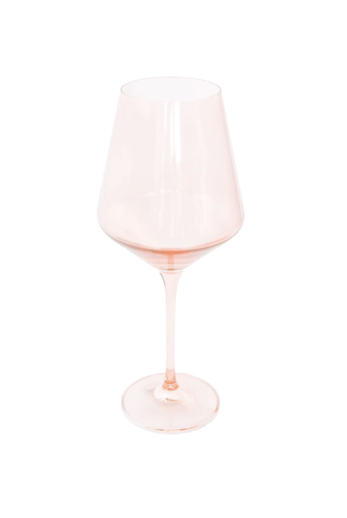 Estelle Colored Glass, ESTELLE COLORED WINE STEMWARE - SET OF 2 {BLUSH PINK}