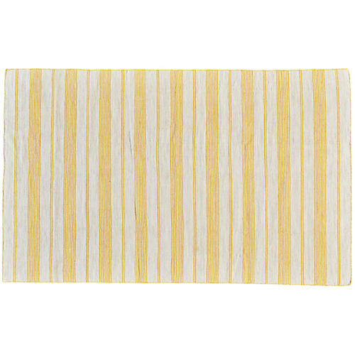 One Kings Lane, Gilford Outdoor Rug, Gold/White