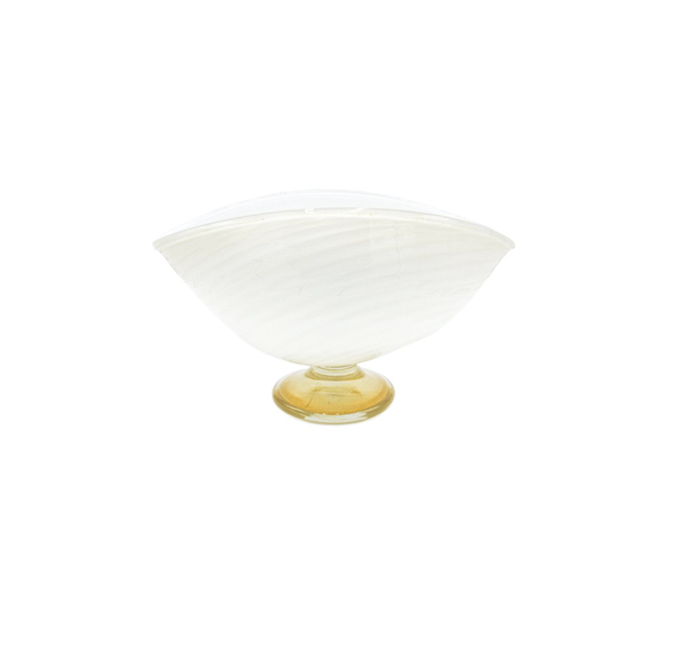 Moda Operandi, Martinuzzi Venezia Murano Glass Bowl with 24k Gold Base