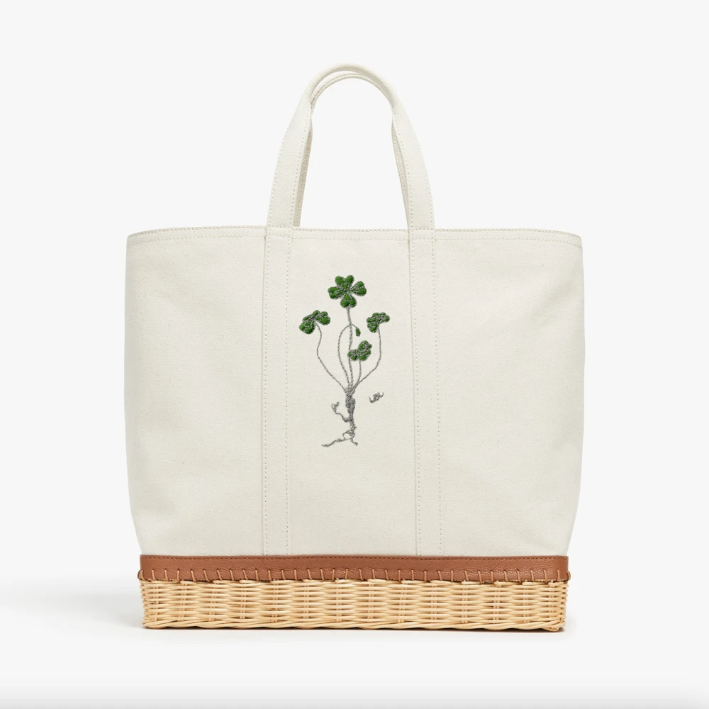Cortland and Co. Gardner Tote with Embroidered Clover