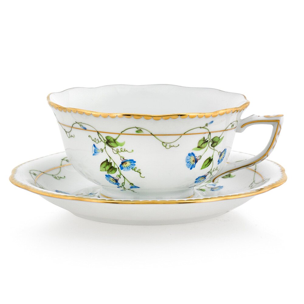 Scully &amp; Scully, Herend Morning Glory Tea Cup and Saucer