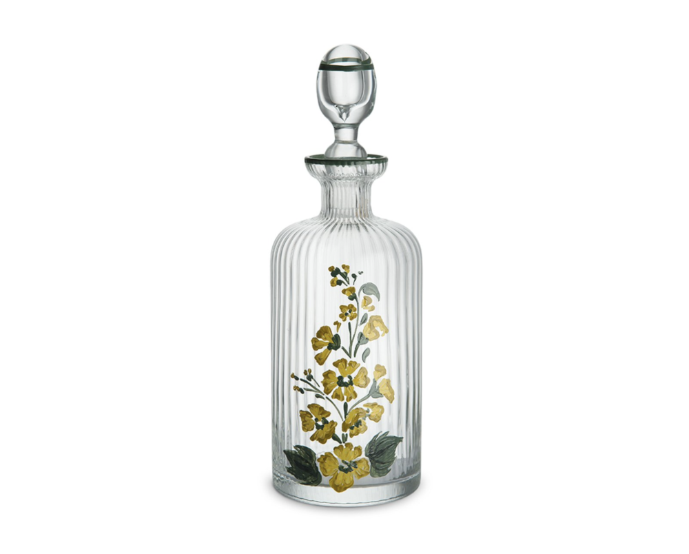 Moda Operandi, CABANA Hand-Painted Floral Murano Glass Oil Bottle