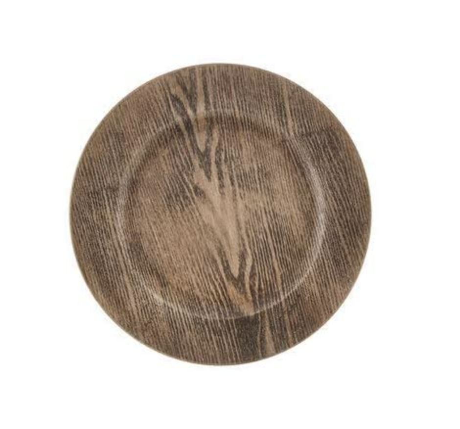 Amazon, Wood Decorative Charger Plates Rustic Wedding Wood Design Chargers Set of 4