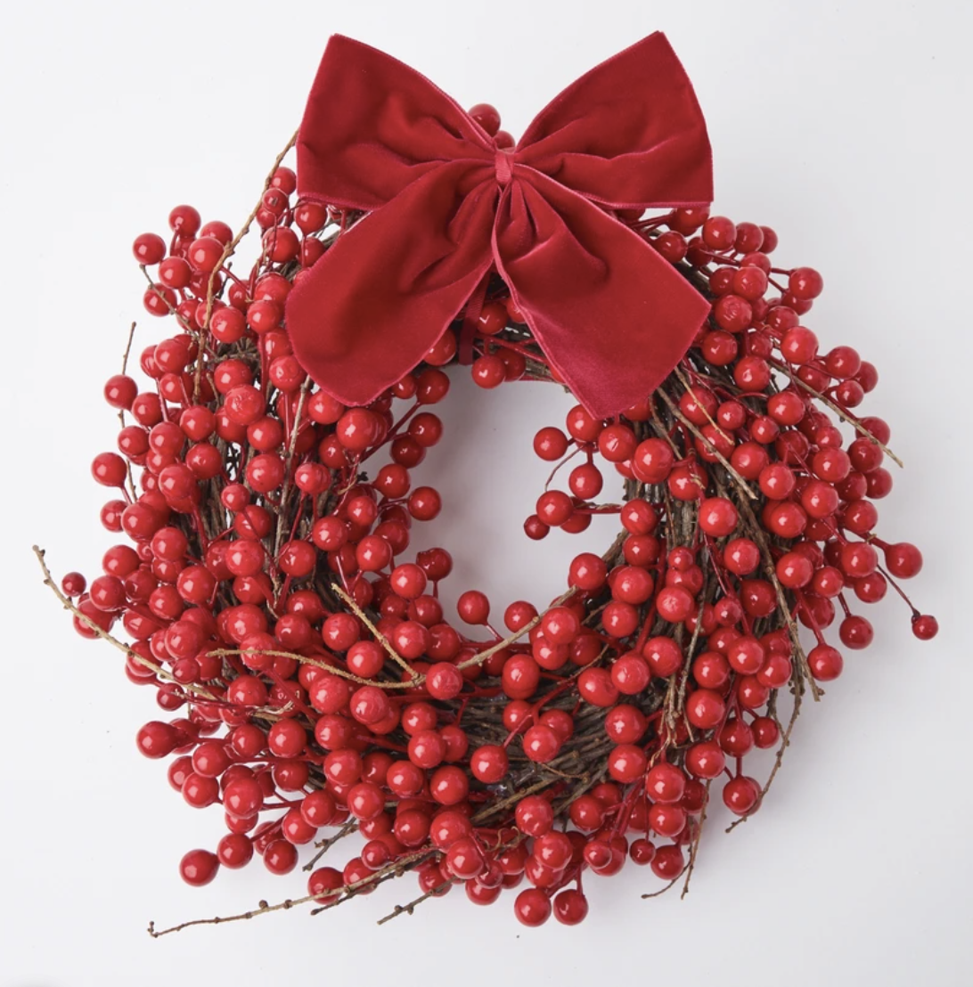Mrs. Alice, Festive Red Berry Wreath