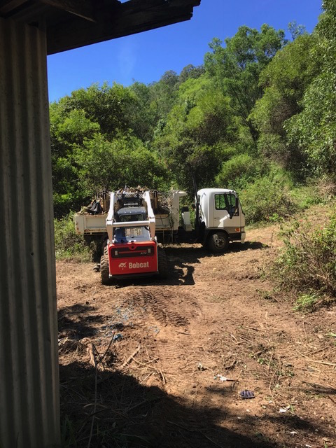 the Bobcat and tipper truck combo - works a treat! 
