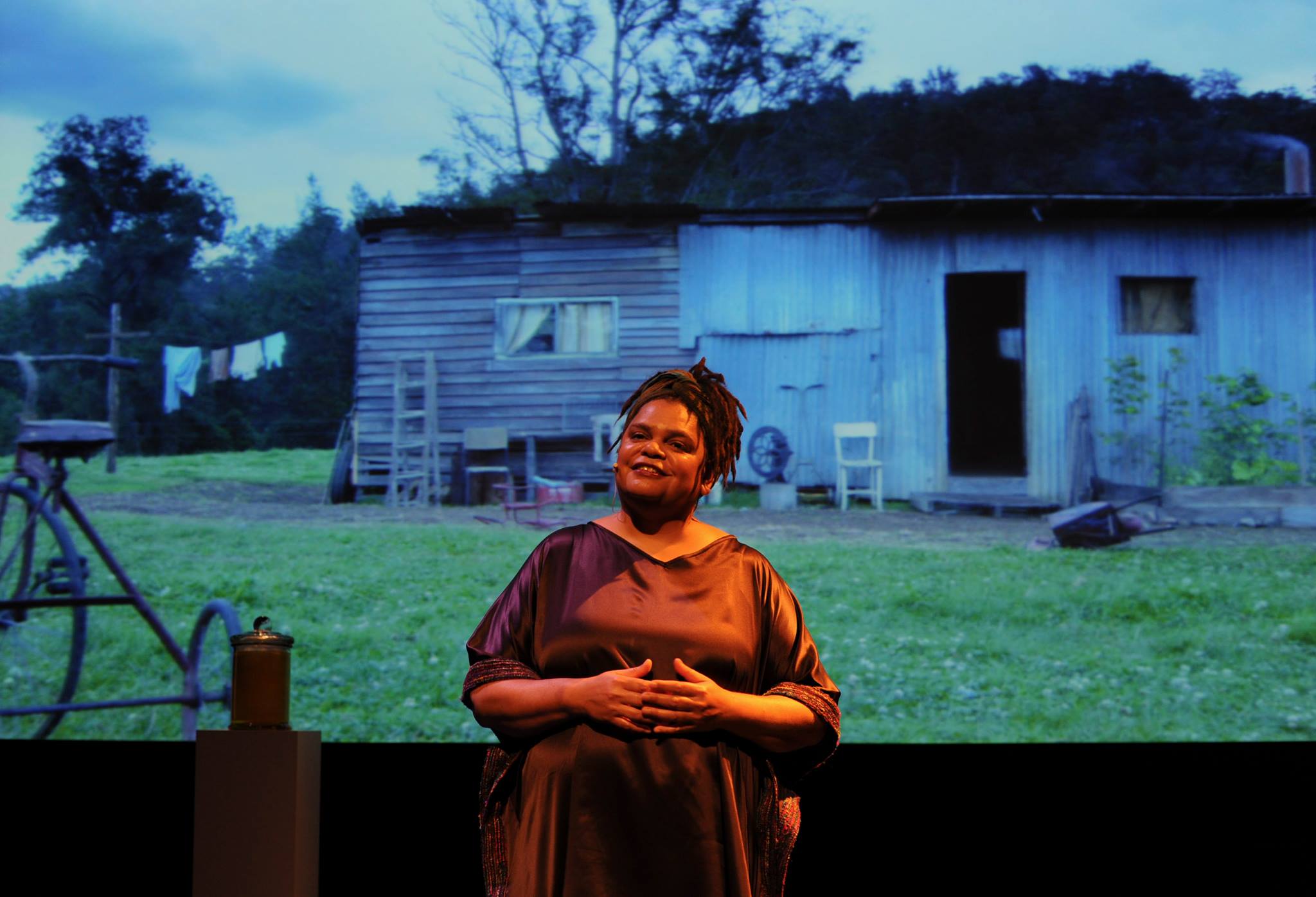 Romaine Moreton in a scene from "One Billion Beats" photograph by Heidrun Lohr