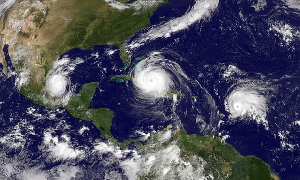 Hurricanes Jose, Irma, Katia 9 Sep 2017