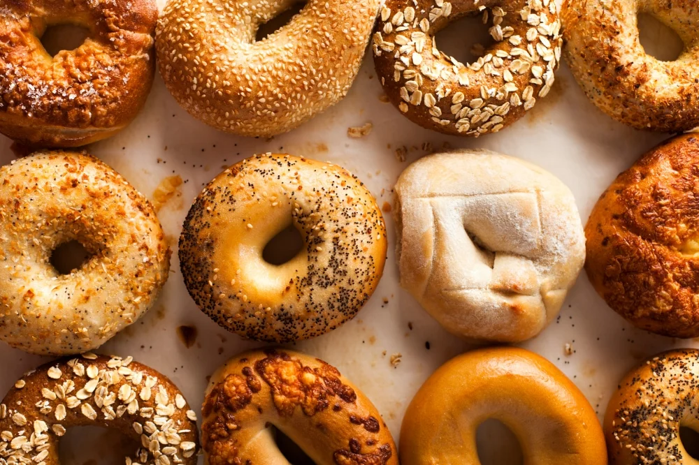 Variety of bagels