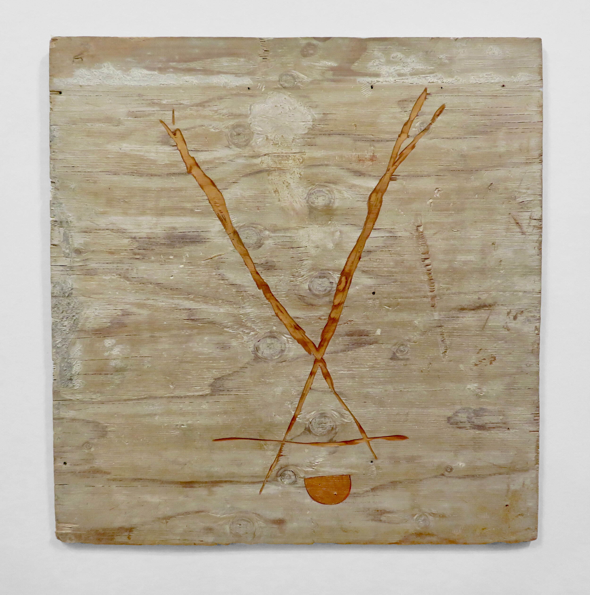   Ted Thirlby .  Eleven Chakras , 2020. Oil paint and oil stain on plywood, 37 x 35 inches. 