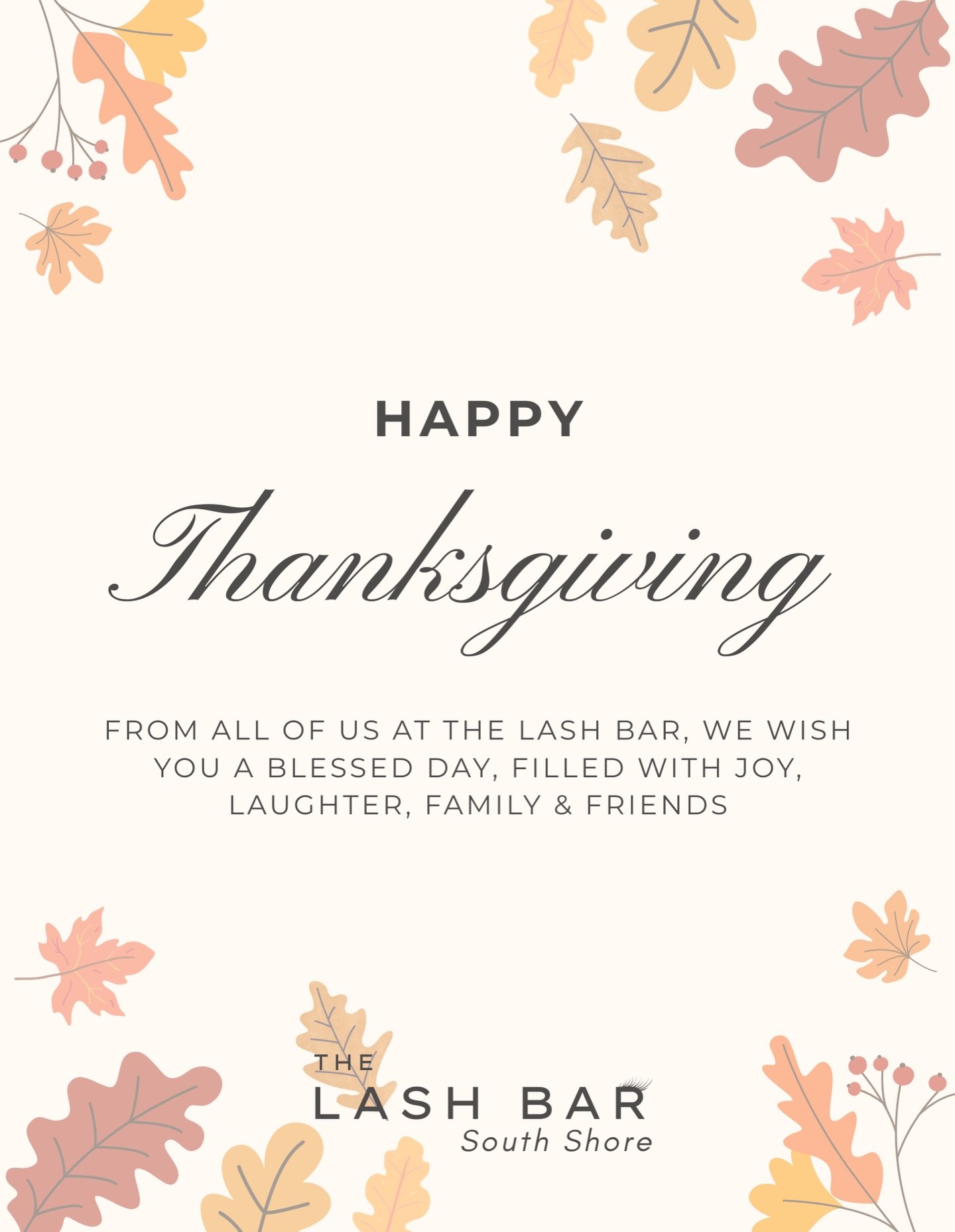 Happy Thanksgiving!🦃🍁

Today, we&rsquo;re extra thankful to our fabulous clients, for allowing us to do what we love every day! 

May your days be filled with joy and love, surrounded by your people💛✨

Lots of love,
The Lash Bar Ladies