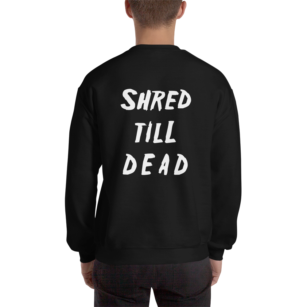 ELSKEL_LOGOPATCH_BLKfont_shredtilldead_text_white_mockup_Back_Man_Black.png