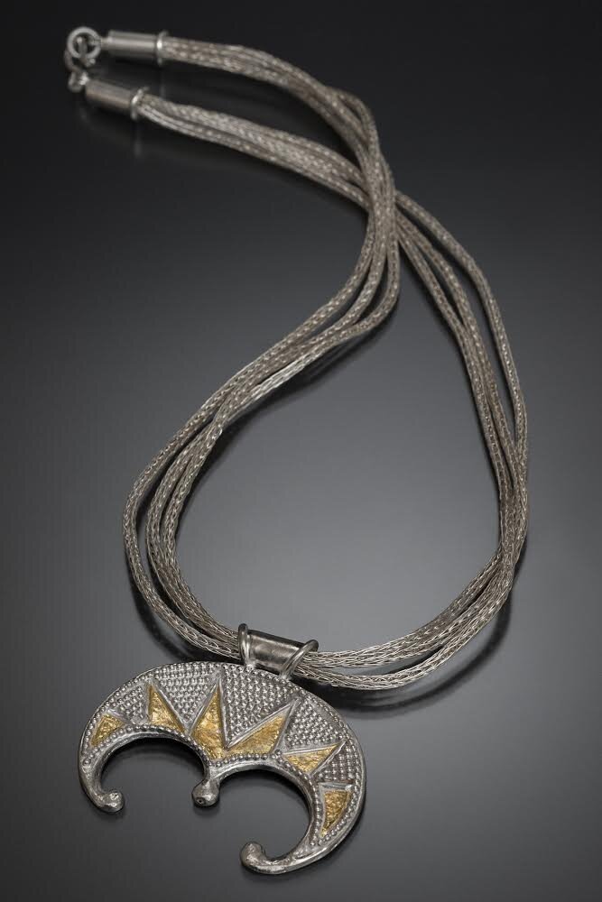 SunMoon Necklace with Hand-Made Chain (Copy)