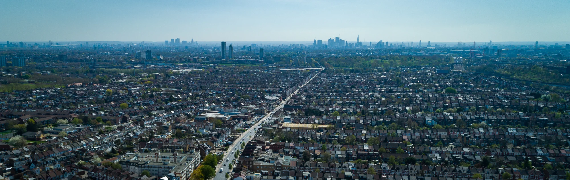 North London Skyline shot by London Drone Photographer OD Hunte for Hunte Aerial
