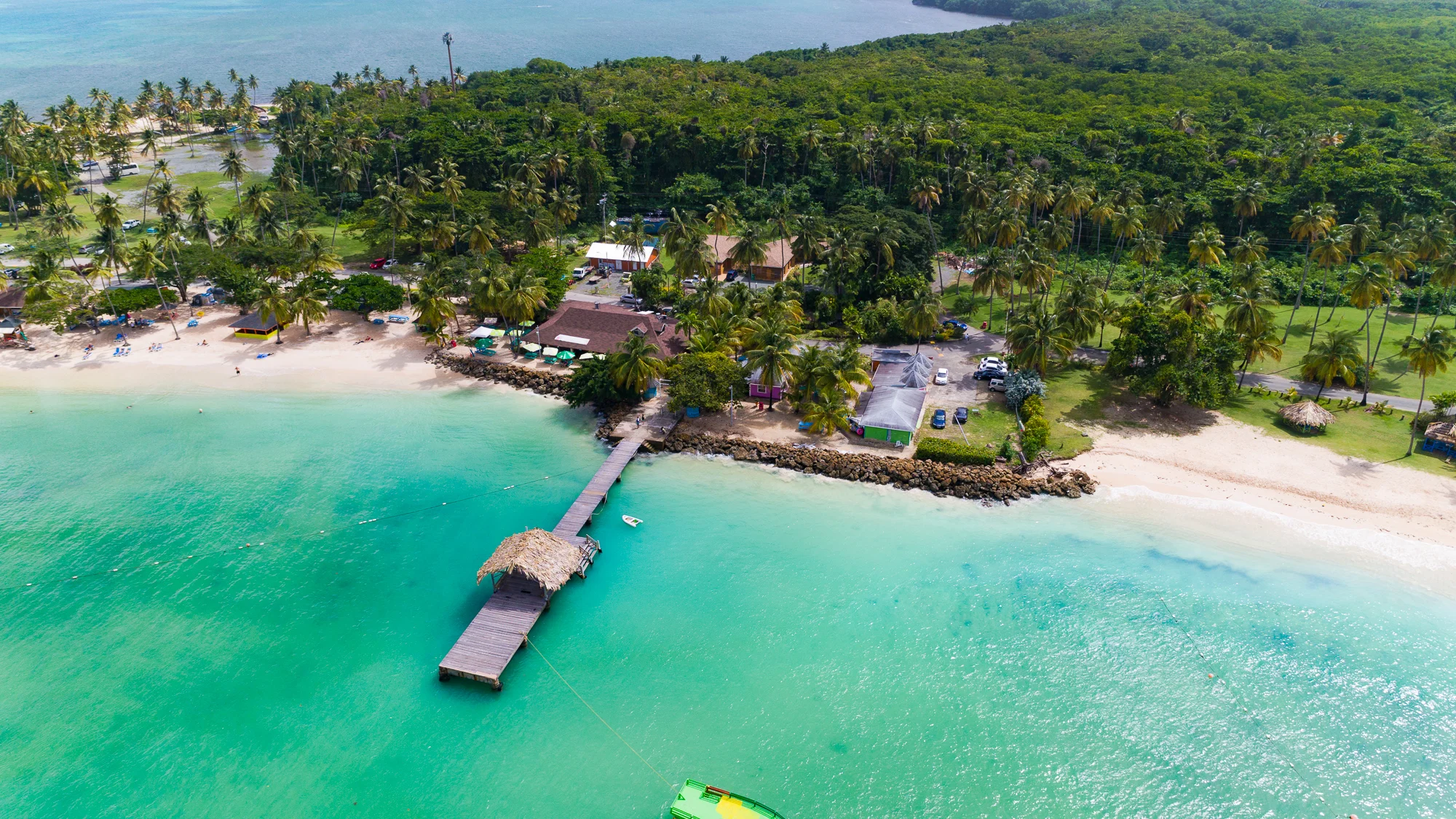 Tobago Pigeon Point View by Drone Photographer OD Hunte for Hunte Aerial