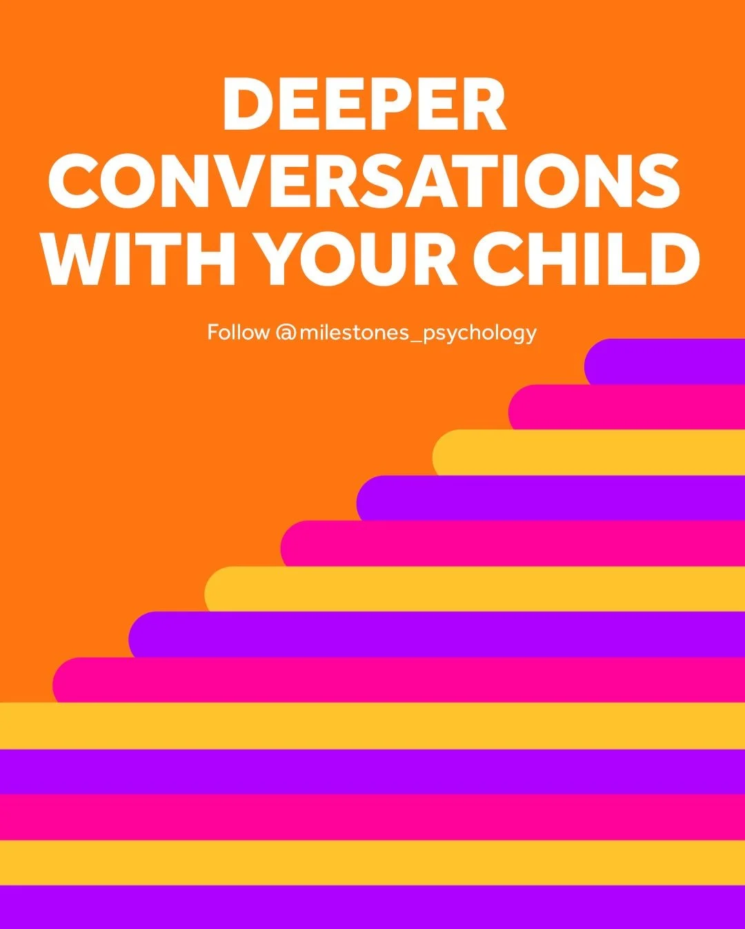 Meaningful conversations are an important part of emotional development and connection. Children are more likely to share their thoughts and feelings when they feel emotionally safe, heard, and understood within their relationships.

Creating space f