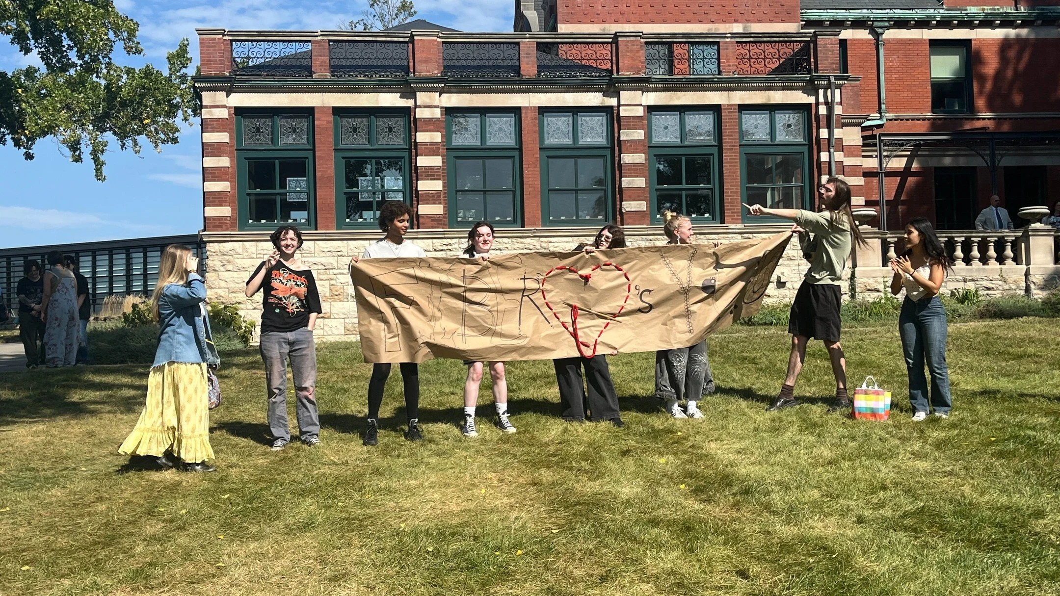 Fiber ❤️'s You !!! Fiber students turned out to show some love to @kcaifoundation students during the annual Fantastic Hat Parade 🎉 Welcome to the community, freshman 🌟