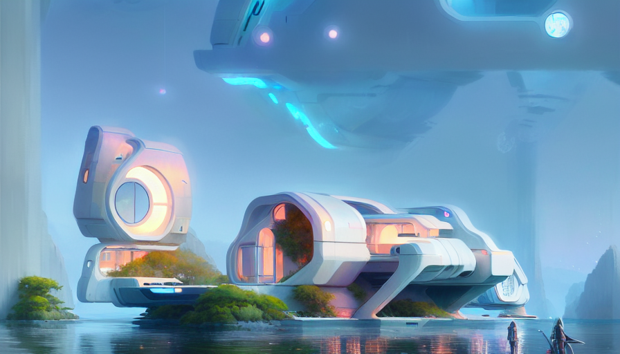 01202-1468010886-futuristic home on water, concept art, high detail, warm lighting, volumetric, godrays, vivid, beautiful, trending on artstation.png