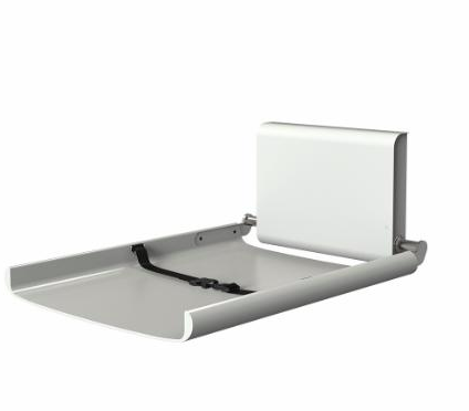 Bjork Baby Changing Station White Coated With Safety Strap 