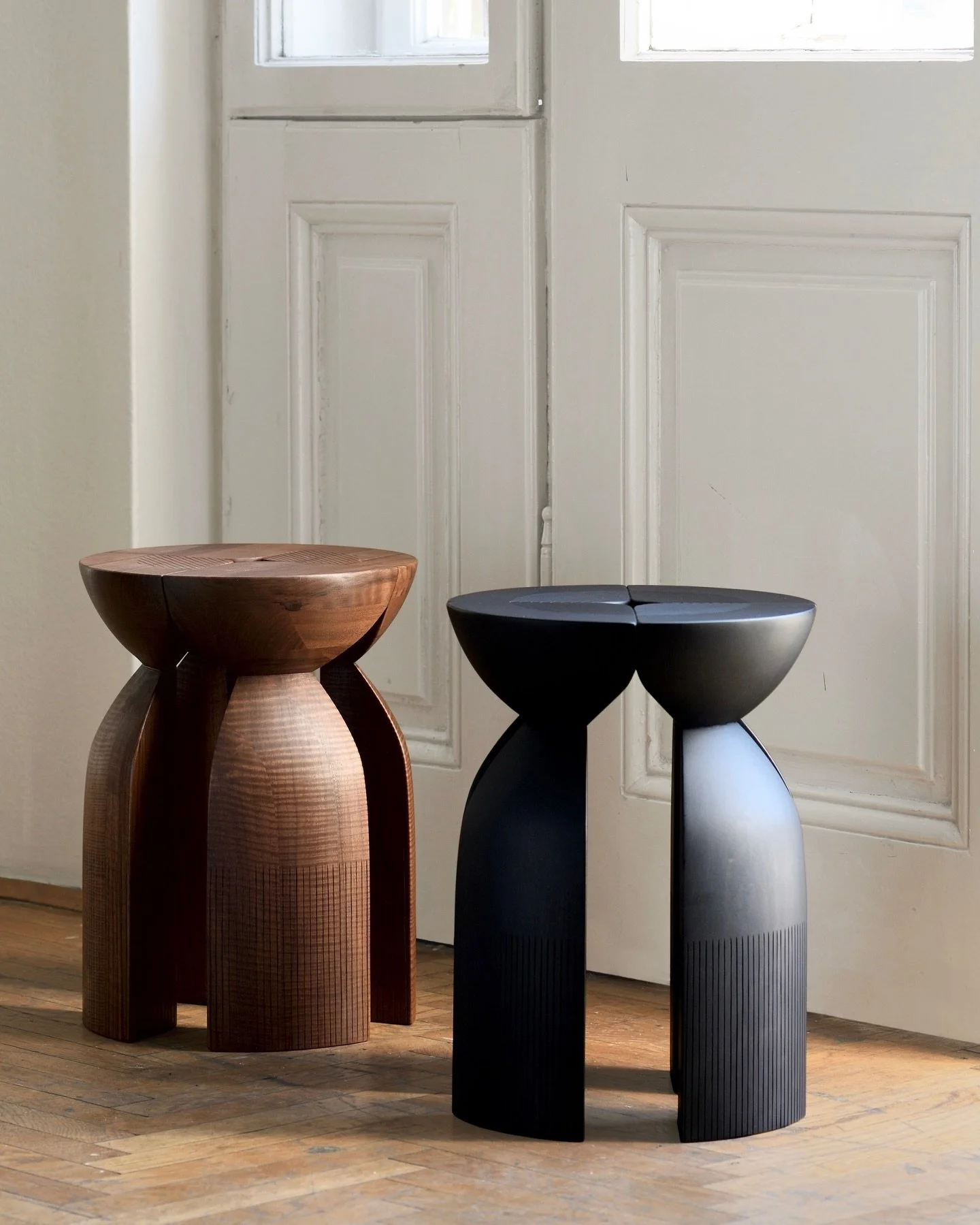 Unity Side Table / Stool by @zanatcraft 
Designed by @monicaforsterdesignstudio.

Created during Zanat&rsquo;s Lockdown Dialogues project, Unity speaks to connection - four separate forms brought together as one. 

Each solid wood segment is individu