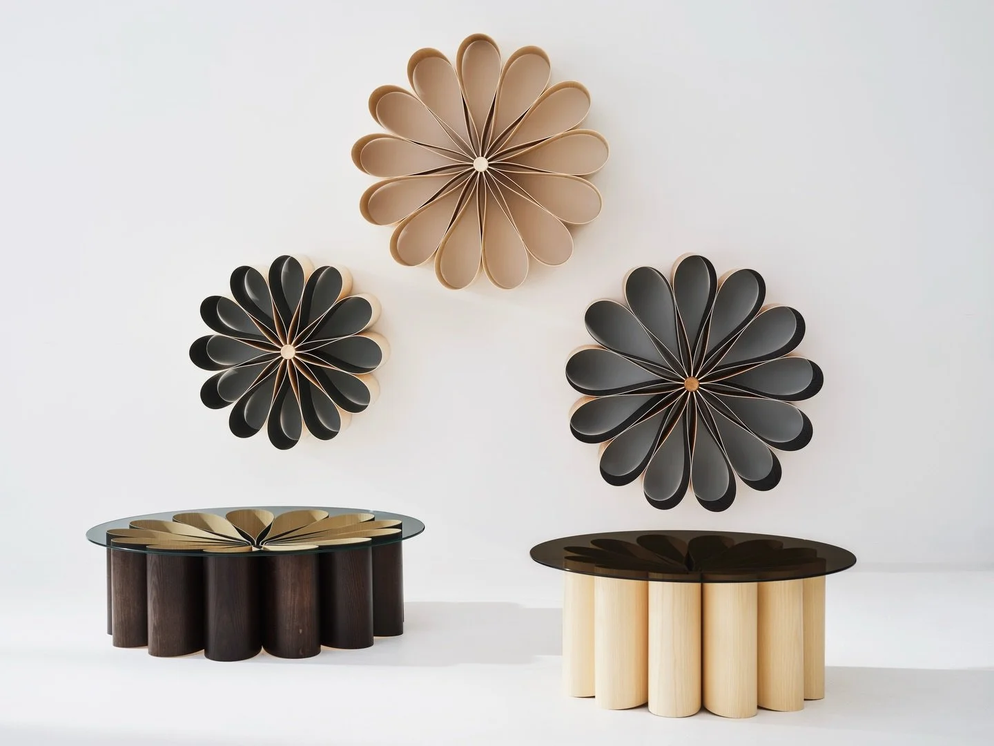 Introducing Mandala, a sculptural table by @karl_andersson_soner.

Design Anki Gneib &amp; Mia Cullin.

Developed through experiments with paper, Mandala is constructed from curved veneer leaves joined around a central node - a precise balance of geo
