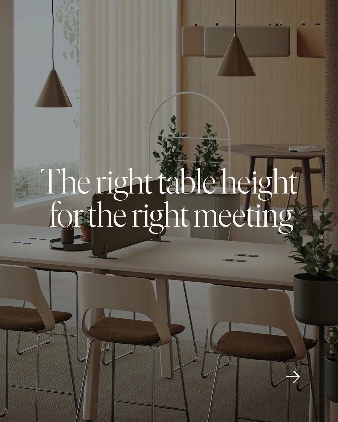 Most meeting rooms are designed around the table.
Few are designed around the meeting.

Table height has a direct impact on how people interact, collaborate, and make decisions. Seated settings support focus and longer discussions, while higher table