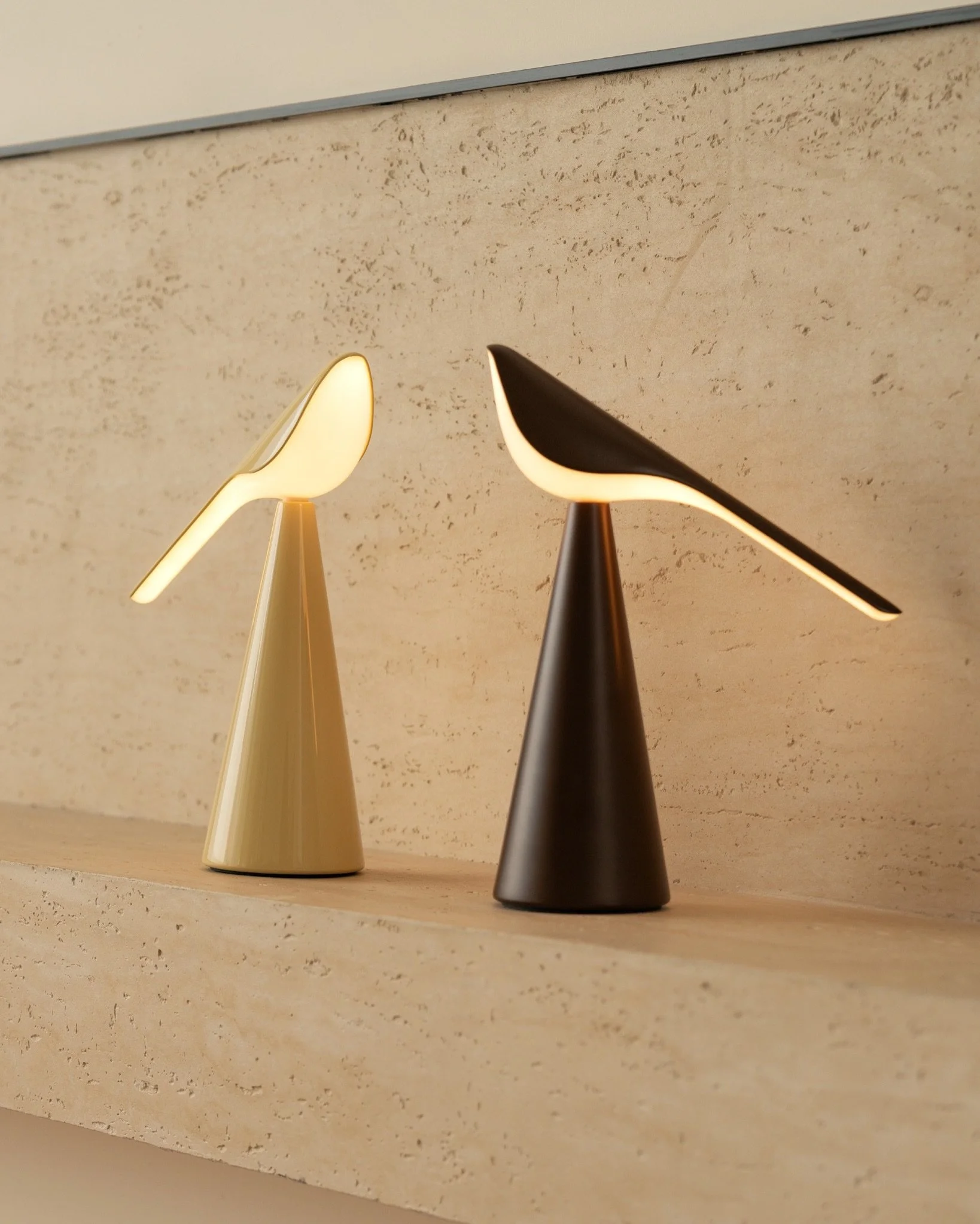 Tiki by @establishedandsons
Design @nownao

Designed by Nao Tamura, Tiki takes its cues from the character of a bird. Perched lightly on its base, the portable lamp can stand alone or gather in flocks.

Behind its simple form is Tamura&rsquo;s consid