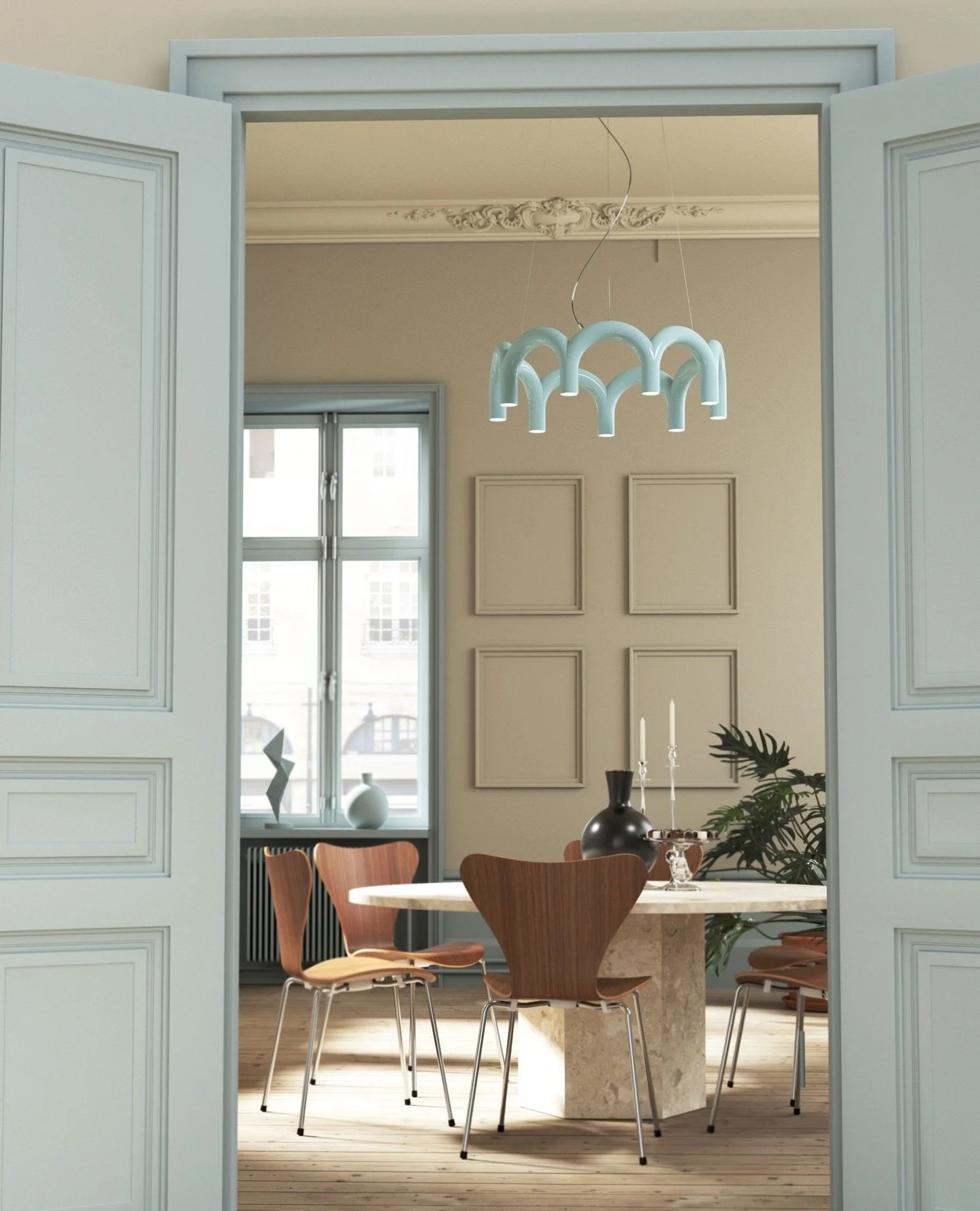 Arch Pendant by @oblure
Design @lindsten_johan and @markusjohanssondesign 

Your project, your palette.

The Arch Pendant can be specified in custom colours to suit the project, giving architects and designers the flexibility to integrate lighting in