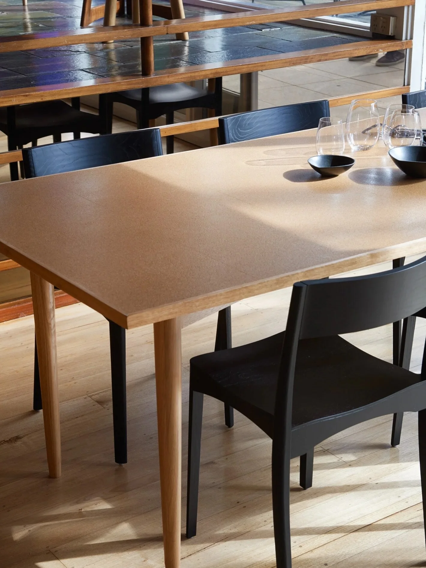 Walsh Street Dining Table | Boyd Collection

A generous cork tabletop, beautifully tapered Australian hardwood legs and an appreciation for the beauty of natural materials.

Originally designed for Robin Boyd&rsquo;s own Melbourne home, the Walsh Str