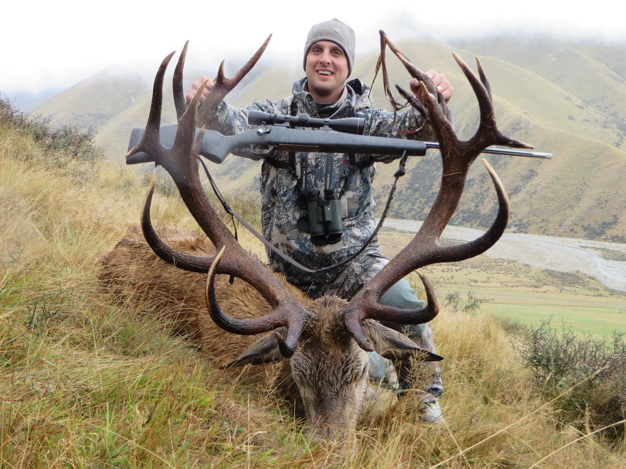 Red Stag taken with lodge .240 Weatherby magnum