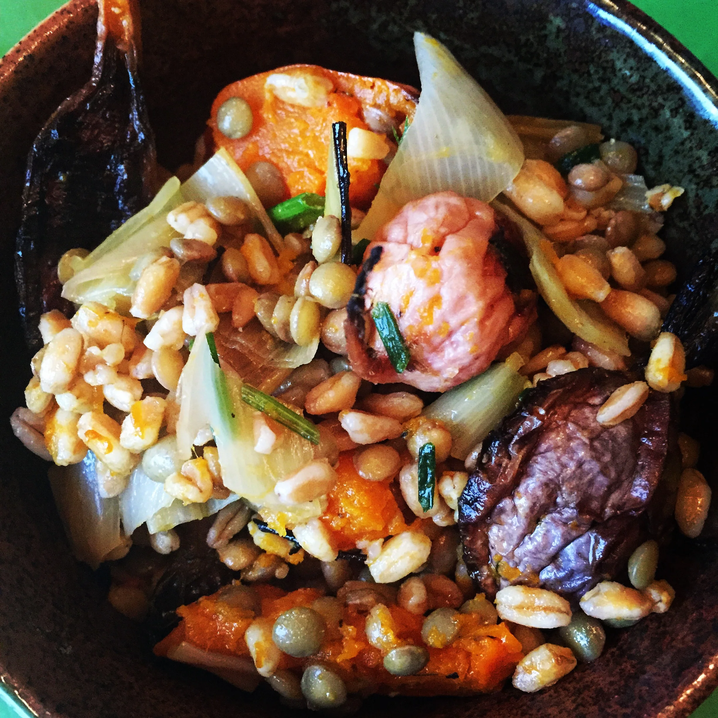 Lentil and Farro Salad with Roasted Fall Vegetables