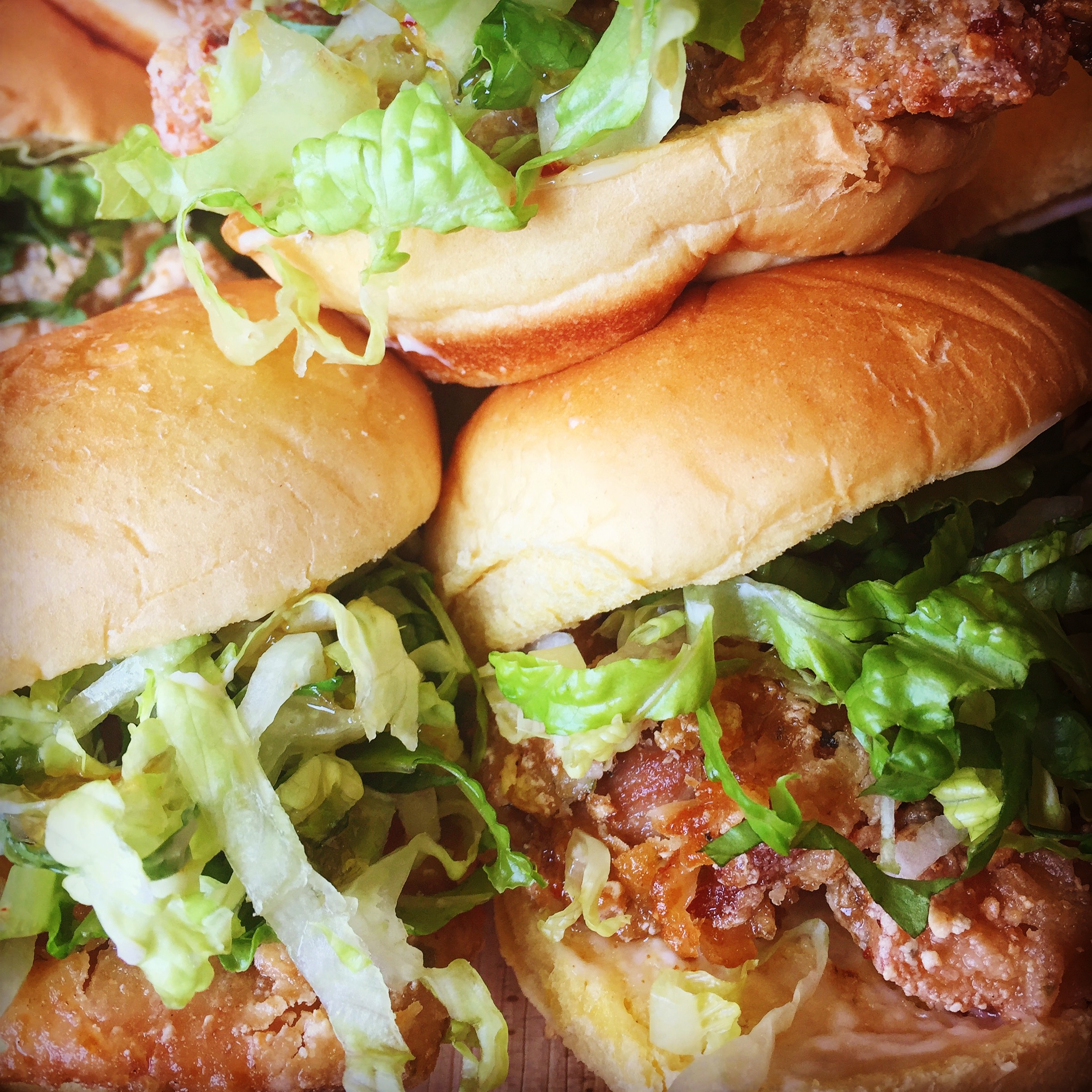 Fried Chicken Sliders w/ Hot Sweet Habanero Glaze