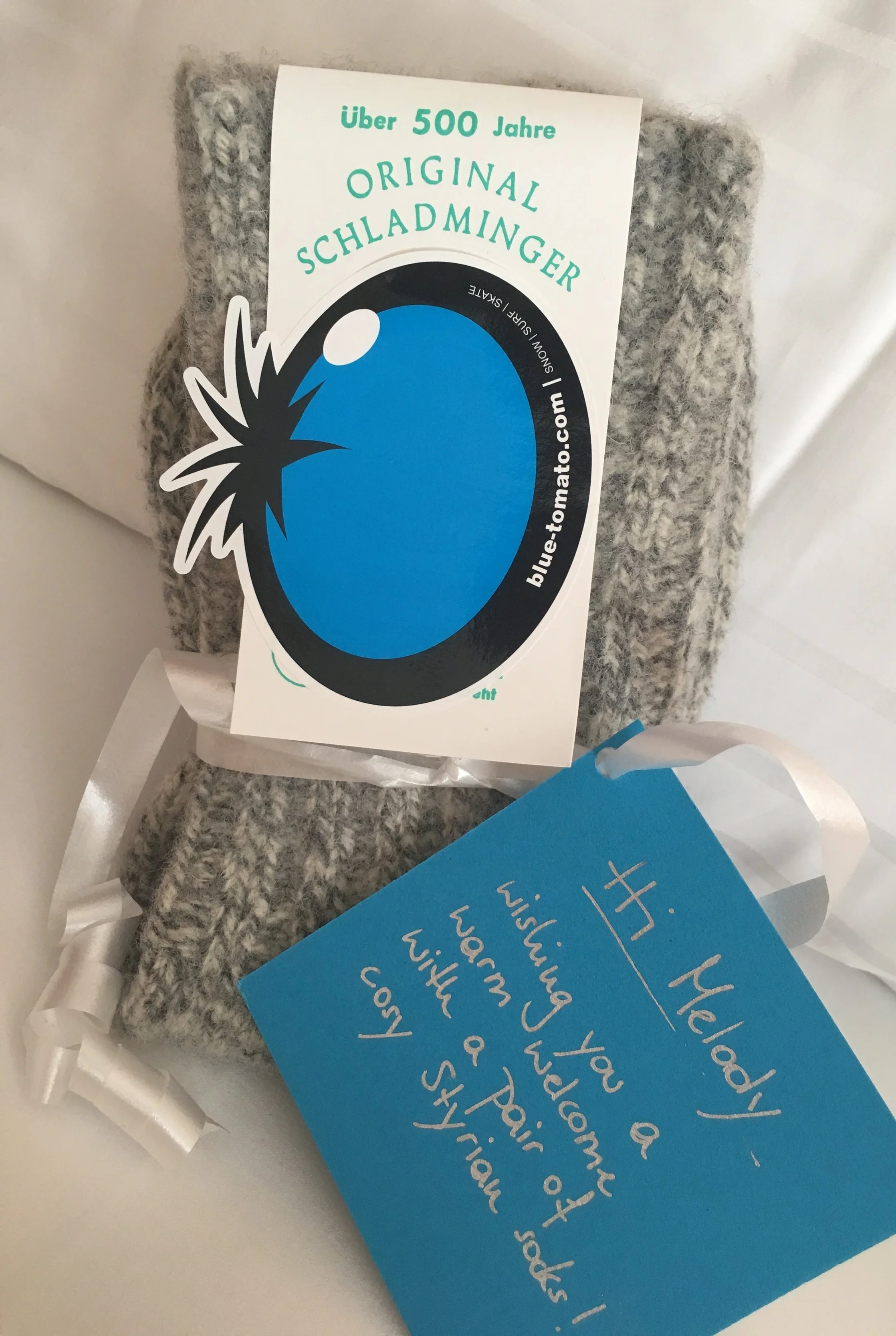 our friends at Blue Tomato welcomed us with a cozy treat