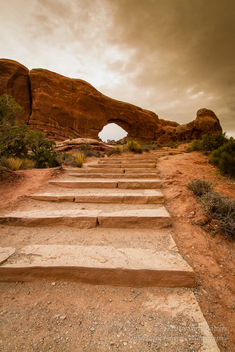 Stairs to the Window - Arches National Park