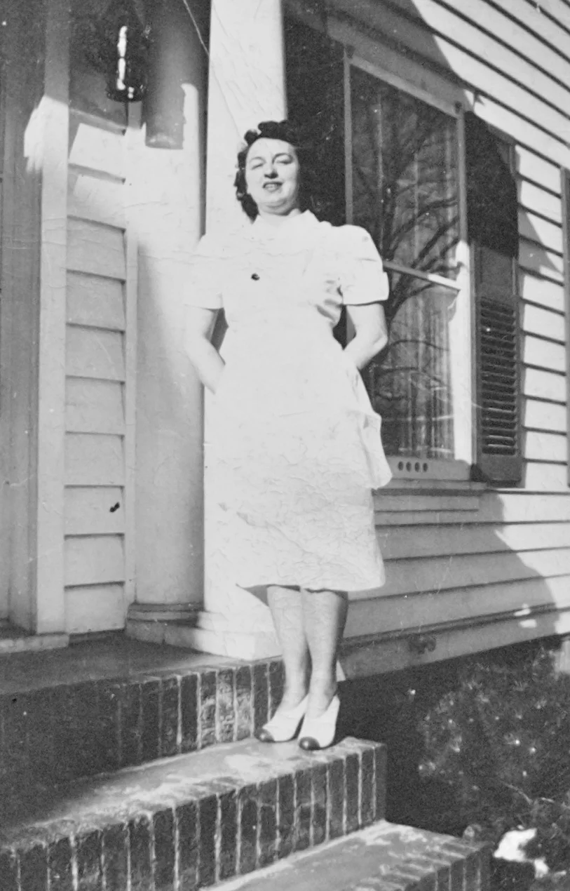 Gertrude Nederhoed in Maid's uniform at Dr. Hodgeman's house