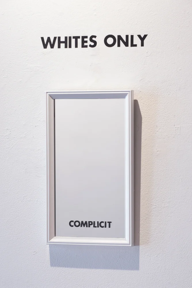With Andy Foster, Whites Only Mirror/Complicit, photo by Stacey Evans