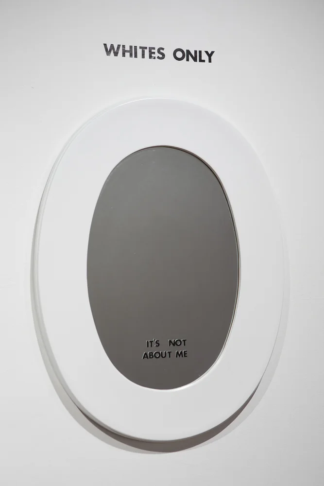 With Andy Foster, Whites Only Mirror/Not About Me, photo by Stacey Evans