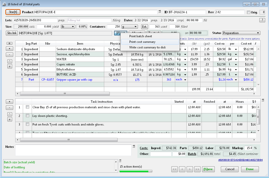 Batch data entry