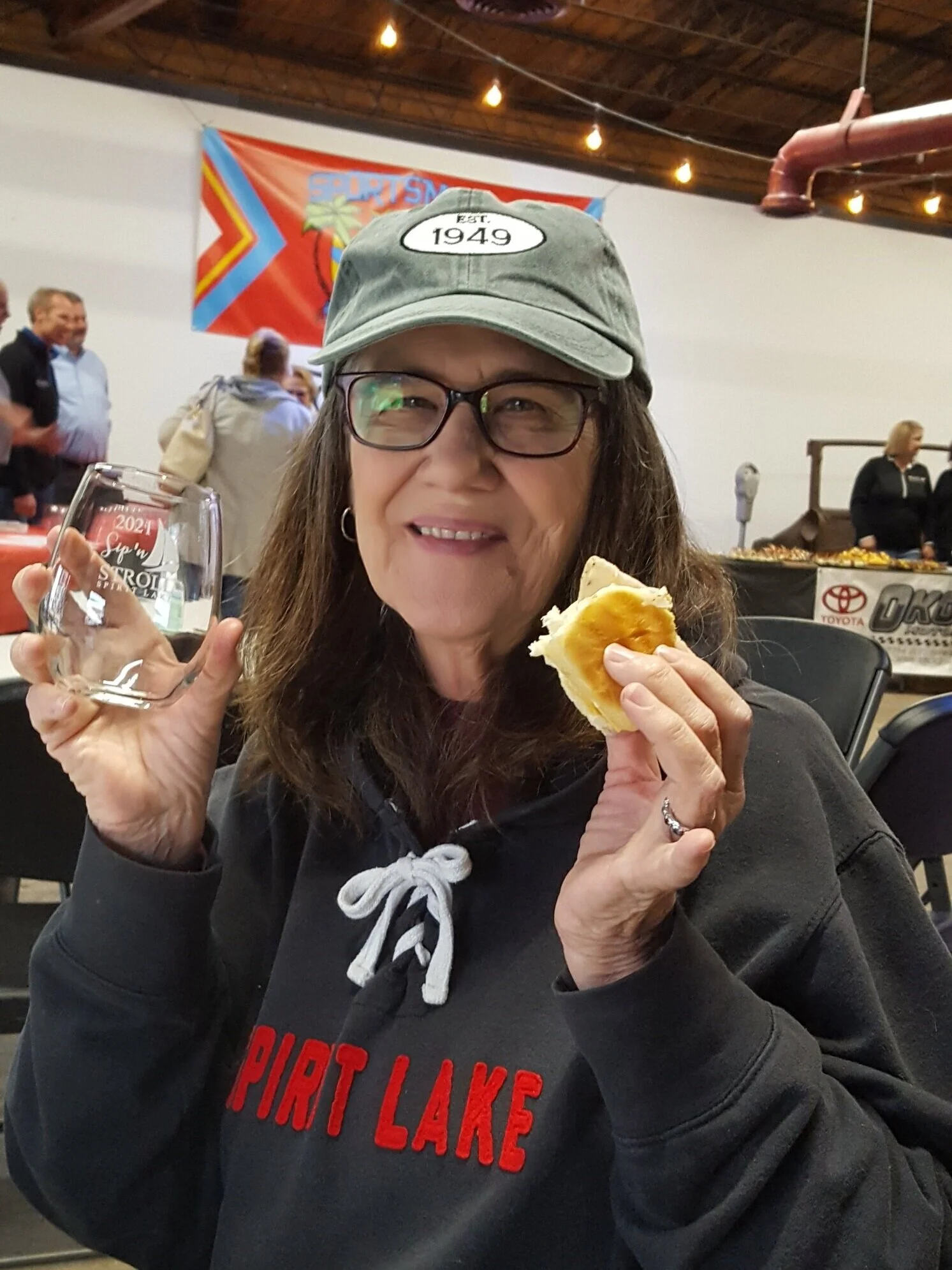 Auntie Barb at our first stop (Sportsman’s Bar)